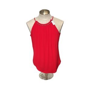 Michael Kors | Red Women’s Halter Tank Top Sleeveless Blouse